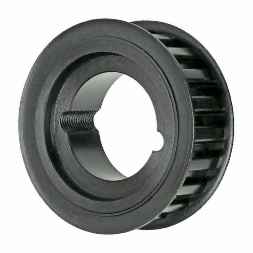 Szor�t�h�velyes fogassz�j�rcsa colos oszt�s� kivitelben, ac�l alapanyagb�l, k�pos furattal – ipari szinkron hajt�sokhoz