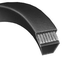 Burkolt ipari ékszíj metszeti képe belső szálas megerősítéssel, normál profilú kivitelben, gépi hajtásokhoz.